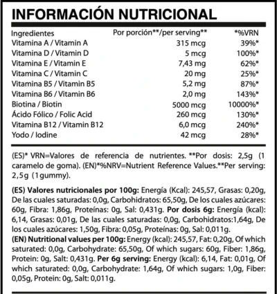 Hair&Nails Vitaminas Gominolas - Imagen 4
