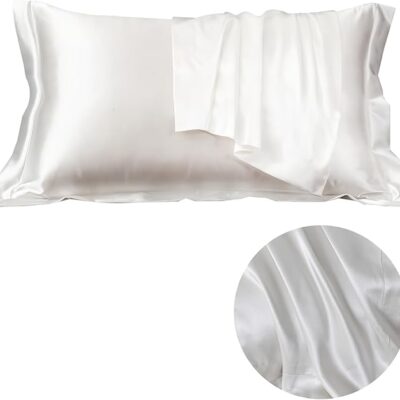 Set de 2 Fundas de Almohada de Seda - Blanco